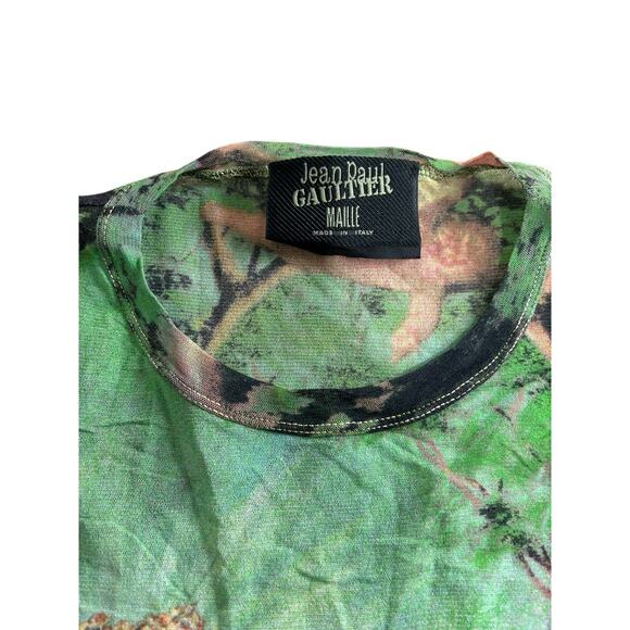 Vtg 90's Jean Paul Gaultier Maille Fuzzi Sheer Mesh Top Sz M Rare Made Italy - Picture 3 of 7